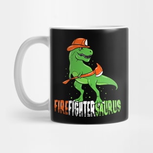 Funny Firefighter T Shirts Fireman Dinosaur Gift Mug